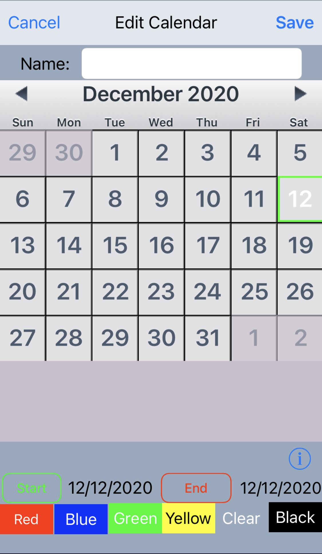 eCal Emergency Calendar – Edit Calendar eCal Emergency Calendar - Edit Calendar