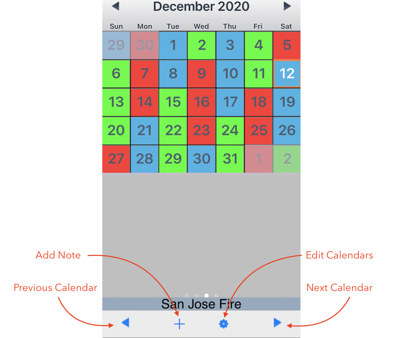 eCal Emergency Calendar – Home Screen eCal Emergency Calendar - Home Screen