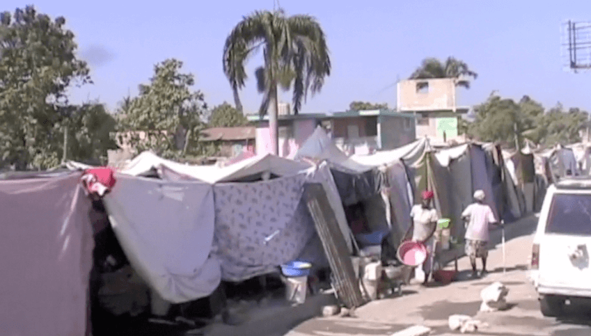 Median Divide Tent City, Carrefour, Haiti